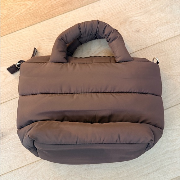 Wilo Chocolate Brown Puffer Tote Bag - Picture 2 of 4